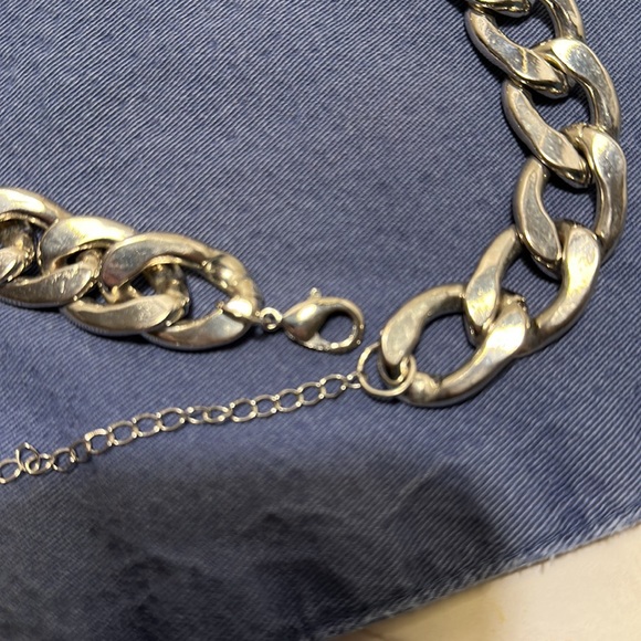 Chrome chain choker necklace - Picture 5 of 5
